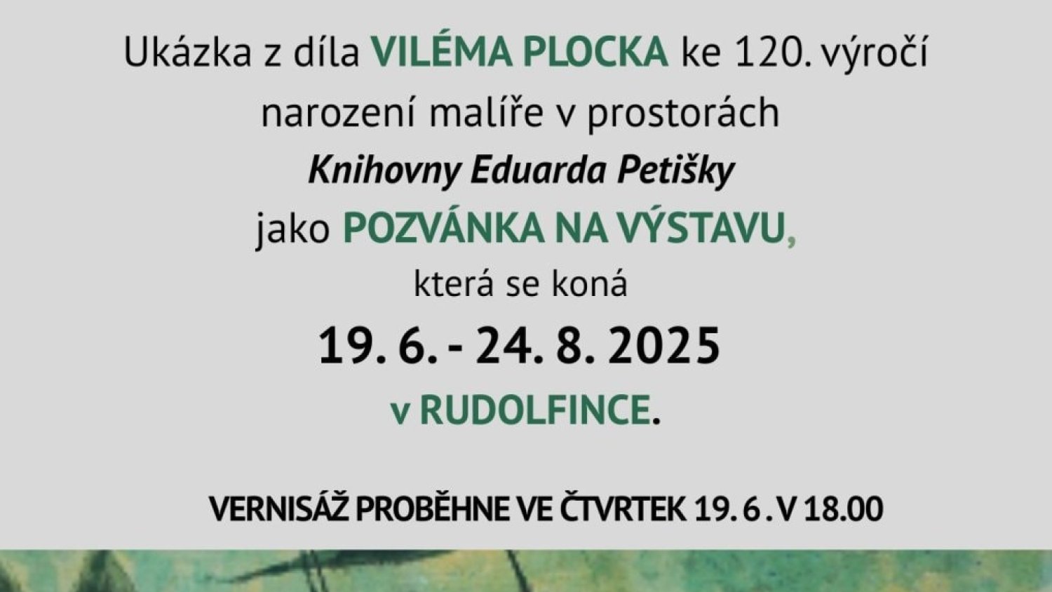 Vilém PLOCEK - výstava - ukázka z díla