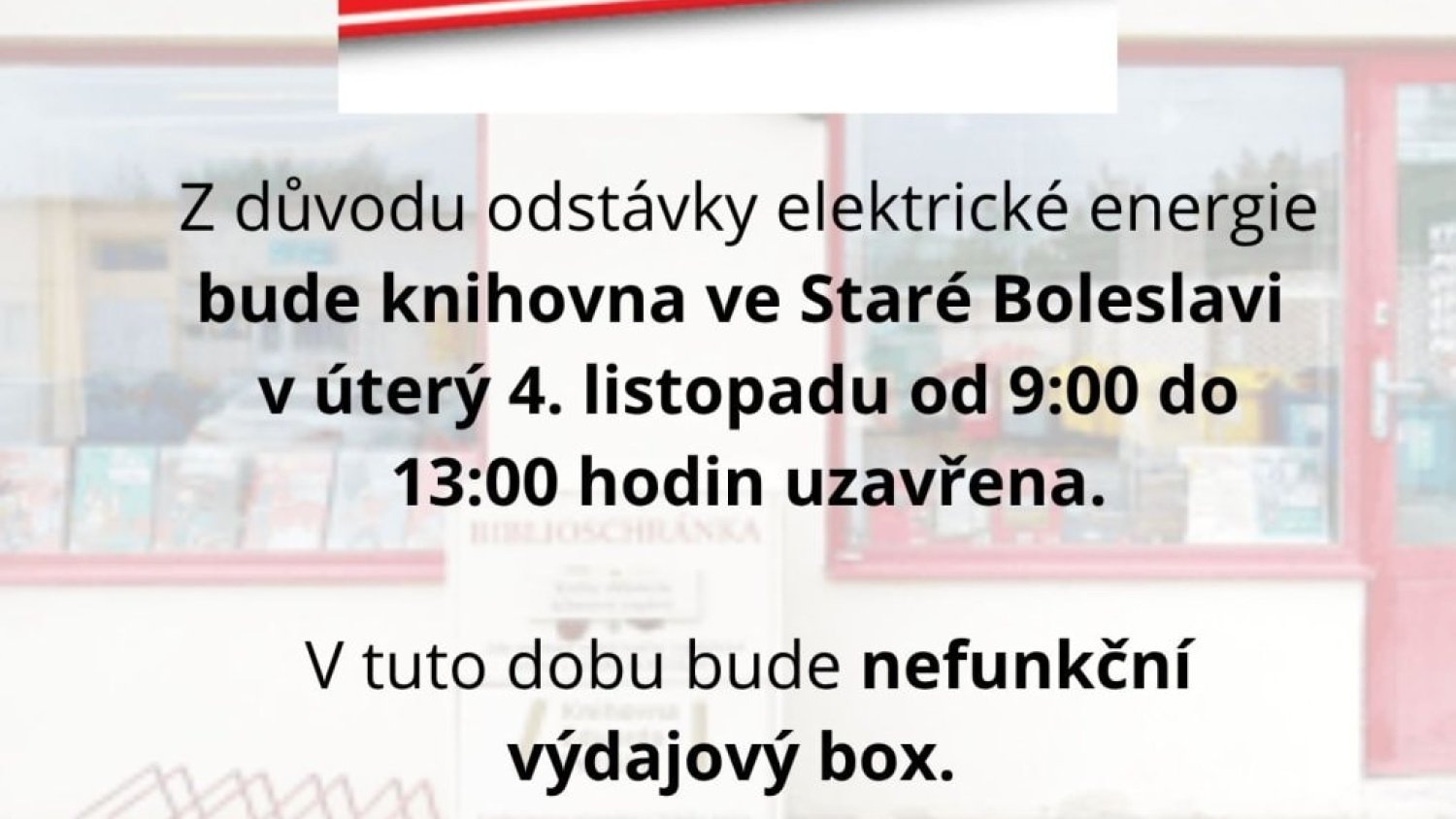 Uzavření knihovny ve Staré Boleslavi